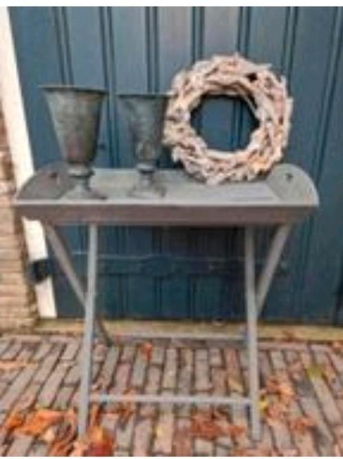 Landelijke Butlertray sidetable, Huis en Inrichting, Tafels | Sidetables, Gebruikt, 25 tot 50 cm, 50 tot 100 cm, Rechthoekig, Ophalen
