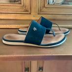 Marc O Polo teenslippers leer blauw suede maat 40, Ophalen of Verzenden, Zo goed als nieuw, Blauw
