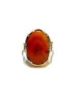 14k gouden ring met een carneool, -, -, Ophalen of Verzenden, Dame