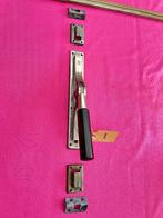 Frankfurter/Bauhaus espagnoletten met bakelieten handgreep, Gebruikt, 120 cm of meer, Ophalen of Verzenden, Buitendeur