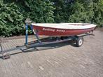 Polyester bootje op trailer en 4 pk evinrude motor, Ophalen, Zo goed als nieuw, Minder dan 70 pk, 3 tot 6 meter