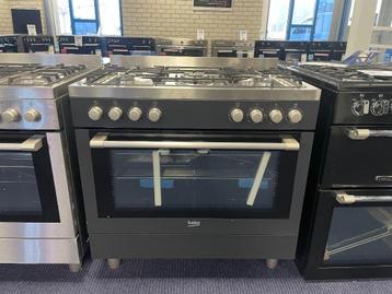 Gasfornuis zwart 90 centimeter nieuw in doos 2 jaar garantie beschikbaar voor biedingen