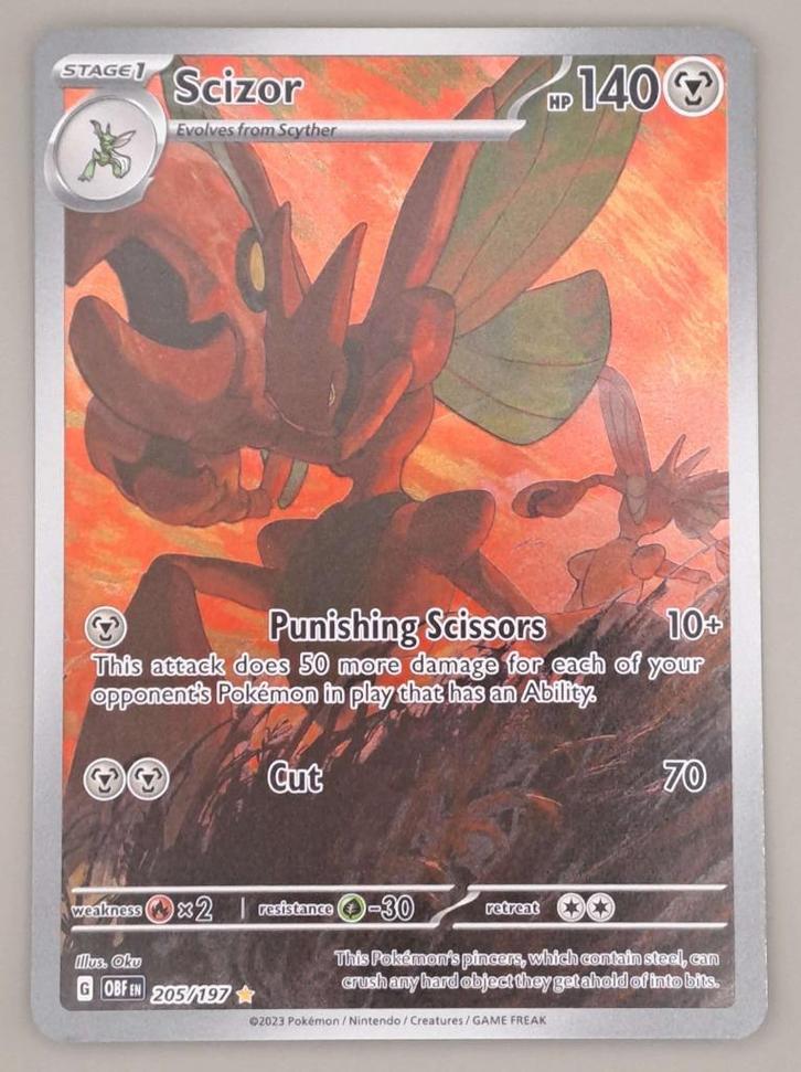 Scizor 205/197, Hobby en Vrije tijd, Verzamelkaartspellen | Pokémon, Zo goed als nieuw, Losse kaart, Foil, Ophalen of Verzenden