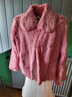Vintage Roze bontjas - Maat M, Ophalen of Verzenden, Gedragen, Maat 38/40 (M), Roze
