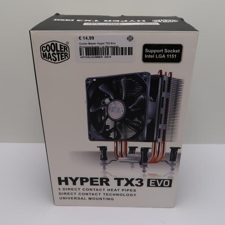 Cooler Master Hyper TX3 Evo Processorkoeler | in Nieuwstaat, Computers en Software, Moederborden, Zo goed als nieuw