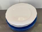 4x dinerbord creme kleur, gaaf, gegolfde rand, Portugal, Ophalen of Verzenden, Zo goed als nieuw, Overige stijlen, Bord(en)