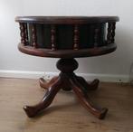 Klassieke houten plantenbak met ijzeren binnenbak 52 cm, Tuin en Terras, Ophalen, Gebruikt, Minder dan 60 cm, Rond