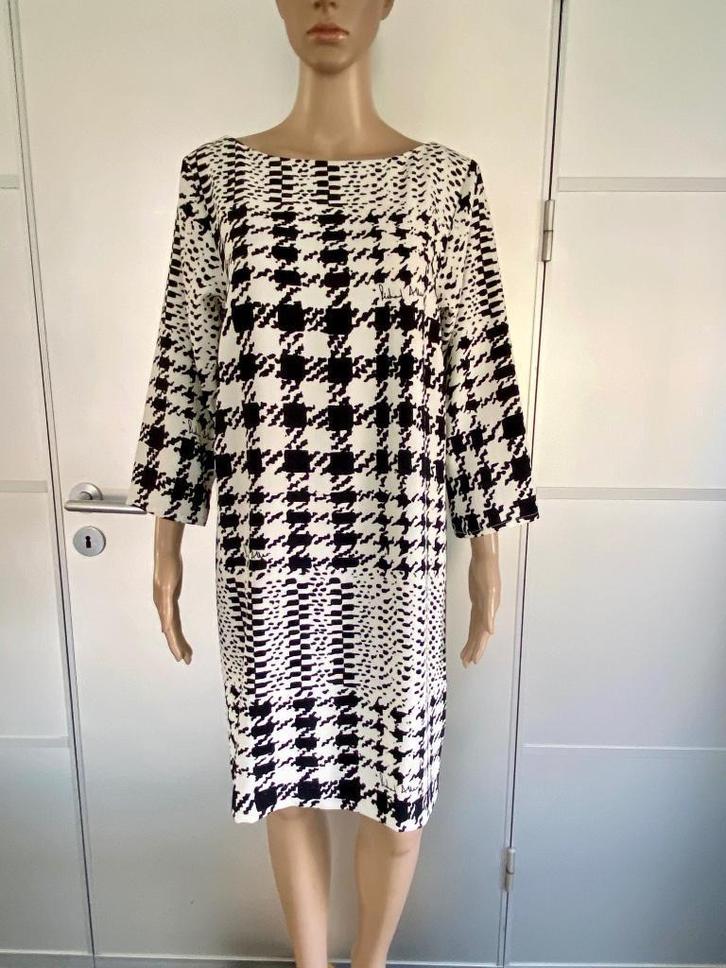 J360 Richard Allan maat M=38/40 jurk jurkje gebr.wit/zwart, Kleding | Dames, Jurken, Zo goed als nieuw, Maat 38/40 (M), Wit, Knielengte