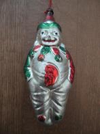 Mooie grote glazen kerstbal clown met handen in de zakken, Ophalen of Verzenden, Gebruikt