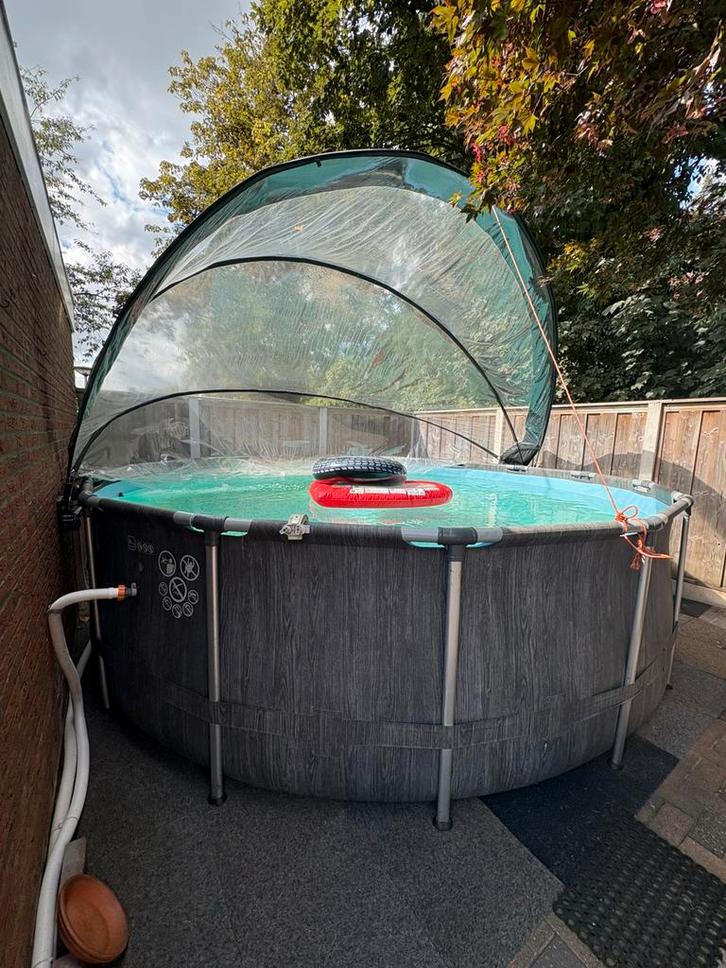 Prachtig Intex zwembad 457 x 122 met afdekkap, Tuin en Terras, Zwembaden, Gebruikt, Opzetzwembad, 120 cm of meer, 400 cm of meer