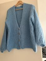 vest, met de hand gebreid, Kleding | Dames, Truien en Vesten, Ophalen of Verzenden, Nieuw, Maat 42/44 (L), Blauw