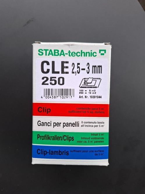 Staba technic montageclips Cle 3mm, 250 stuks, Doe-het-zelf en Verbouw, IJzerwaren en Bevestigingsmiddelen, Nieuw, Overige typen