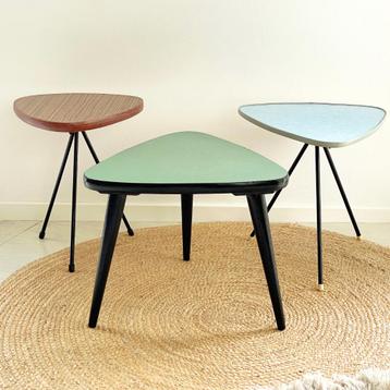 vintage Mid Century bijzet TAFEL groen fifties retro 50’s  beschikbaar voor biedingen