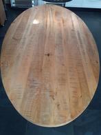 aangehouden ovale tafel 240 x 120 cm rand dikte 6 cm 77,5 cm, Ophalen, Gebruikt, 100 tot 150 cm, 200 cm of meer