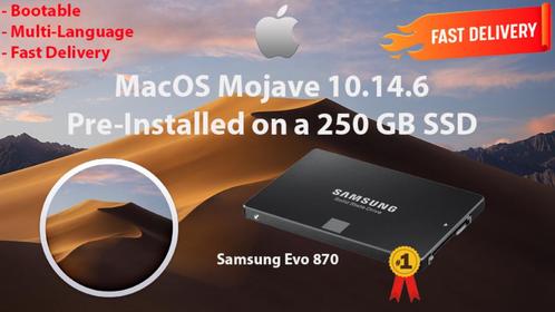 macOS Mojave 10.14.6 Voor-Geïnstalleerde SSD 250GB OSX OS X, Computers en Software, Besturingssoftware, Nieuw, MacOS, Ophalen of Verzenden