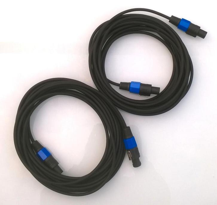 Luidsprekersnoeren 2x5 meter, budget-uitvoering, Muziek en Instrumenten, Kabels en Stekkers, Zo goed als nieuw, Speaker of Versterker