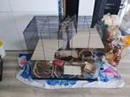 Terrarium / kooi hamster of gerbils met toebehoren, Dieren en Toebehoren, Ophalen, Gebruikt, 60 tot 90 cm, Hamster