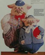 Borduurpatroon  Poppen varkens  nr 7048, Hobby en Vrije tijd, Borduren en Borduurmachines, Verzenden, Nieuw, Handborduren, Patroon