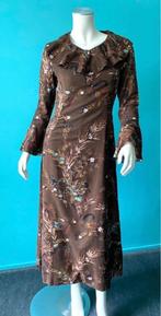 Vintage originele jaren 70 maxi-jurk bruin maat 36, Kleding | Dames, Jurken, Bruin, Verzenden, Vintage, Maat 36 (S)