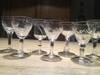 Mooie Borrelglaasjes 8 st puntgaaf 8/9 cm, Ophalen of Verzenden, Zo goed als nieuw, Borrel- of Shotglas