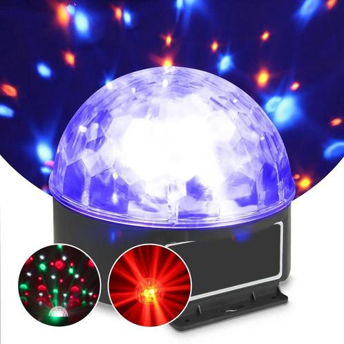 Jelly Ball discolamp met 6 felle gekleurde LED's - 2 stuks, Muziek en Instrumenten, Licht en Laser, Zo goed als nieuw, Discobol