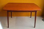 Retro Teakhouten Tafel, vintage dinner table, bureau, Ophalen, Gebruikt, 100 tot 150 cm, Vintage