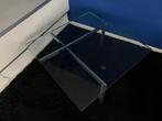 Glazen salontafel met metaal/houten frame, Huis en Inrichting, Tafels | Salontafels, Ophalen, 50 tot 100 cm, 50 tot 100 cm, Modern