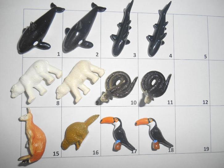 AH toetje figuren dieren 0,50 euro per stuk, Verzamelen, Poppetjes en Figuurtjes, Gebruikt, Ophalen of Verzenden