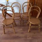 4 mooie, vintage Thonet stoelen met rotan zitting  i.z.g.s., Huis en Inrichting, Stoelen, Ophalen of Verzenden, Gebruikt, Bruin