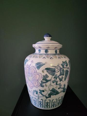 Decoratieve porseleinen pot, gemberpot met deksel – 28 cm
 beschikbaar voor biedingen