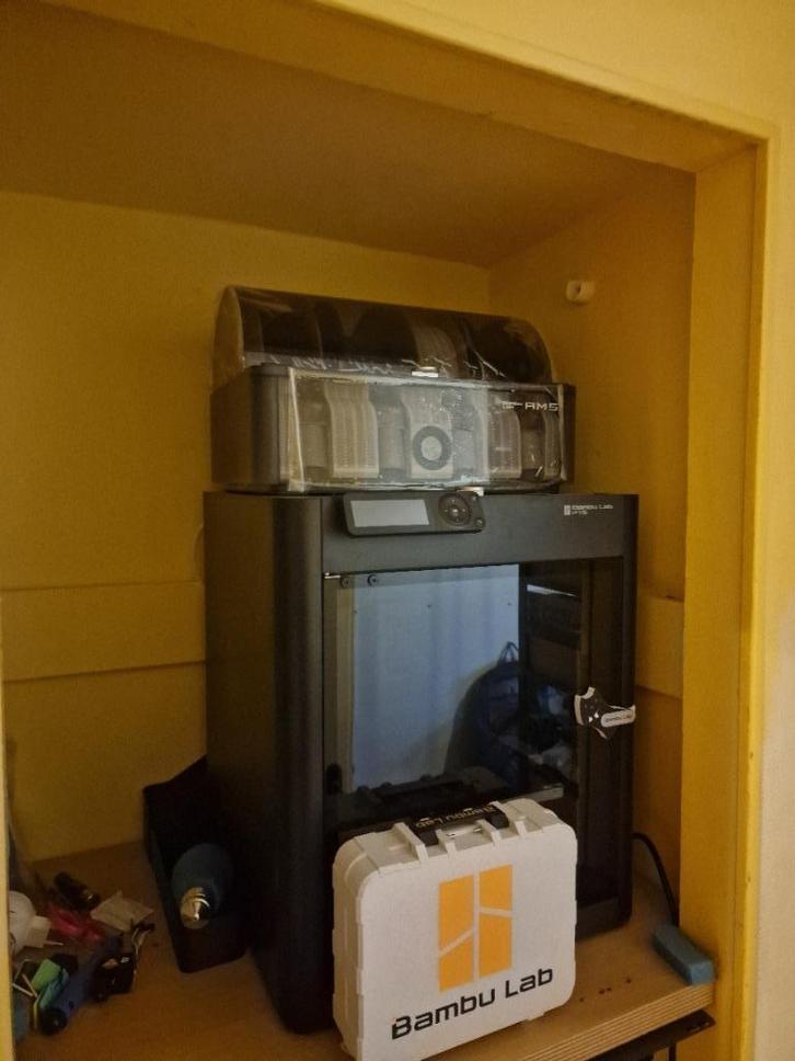 Bambu P1S Combo 3D Printer met alle nozzles - 3 MAANDEN OUD, Computers en Software, 3D Printers, Zo goed als nieuw, Ingebouwde Wi-Fi