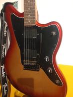 Squier Contemporary Jazzmaster HH - Sunset Metallic + Extras, Ophalen, Zo goed als nieuw, Solid body, Fender