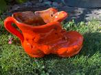 Vintage Oranje Bloempot Laarsje, Ophalen, Gebruikt, Binnen, Overige vormen