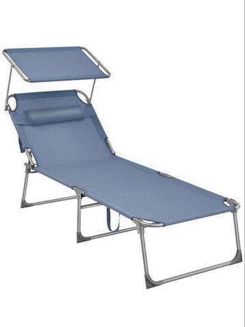 Large Folding Sun Lounger 71 x 200 x 38 cm NIEUW IN DOOS beschikbaar voor biedingen
