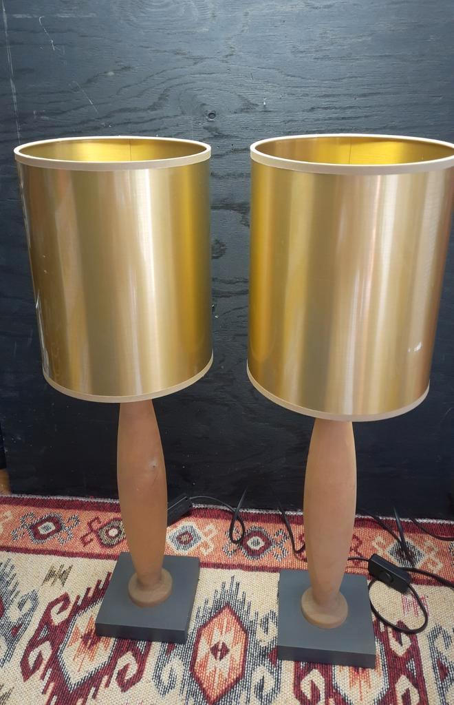 Zeldzame ikea houten tafellampen, lees de beschrijving, Huis en Inrichting, Lampen | Tafellampen, Zo goed als nieuw, Minder dan 50 cm