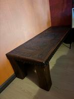 Bijzettafel Salontafel tafel hout en leer Colombia, Huis en Inrichting, Colombiaans, koloniaal, Minder dan 45 cm, Rechthoekig