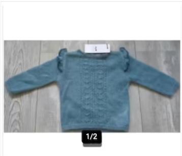 Cyrillus Paris trui maat 74/80 Ice blue beschikbaar voor biedingen