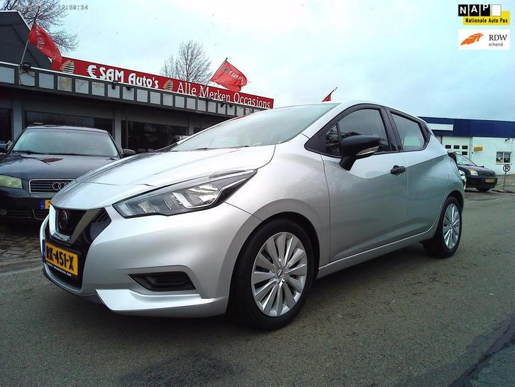 Nissan Micra 1.0L Visia ( 2017 Navi ), Auto's, Nissan, Bedrijf, Te koop, Micra, ABS, Airbags, Boordcomputer, Centrale vergrendeling