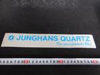 sticker junghans quartz die neue deutsche uhr transparant, Ophalen, Zo goed als nieuw, Bedrijf of Vereniging