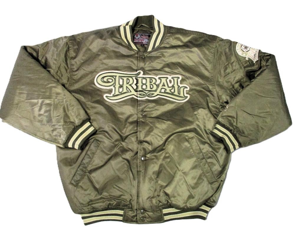 Tribal classic satin vintage bomber jacket green x-large, Kleding | Heren, Groen, Weg en land, Info@taurusvintage.nl, Tribal