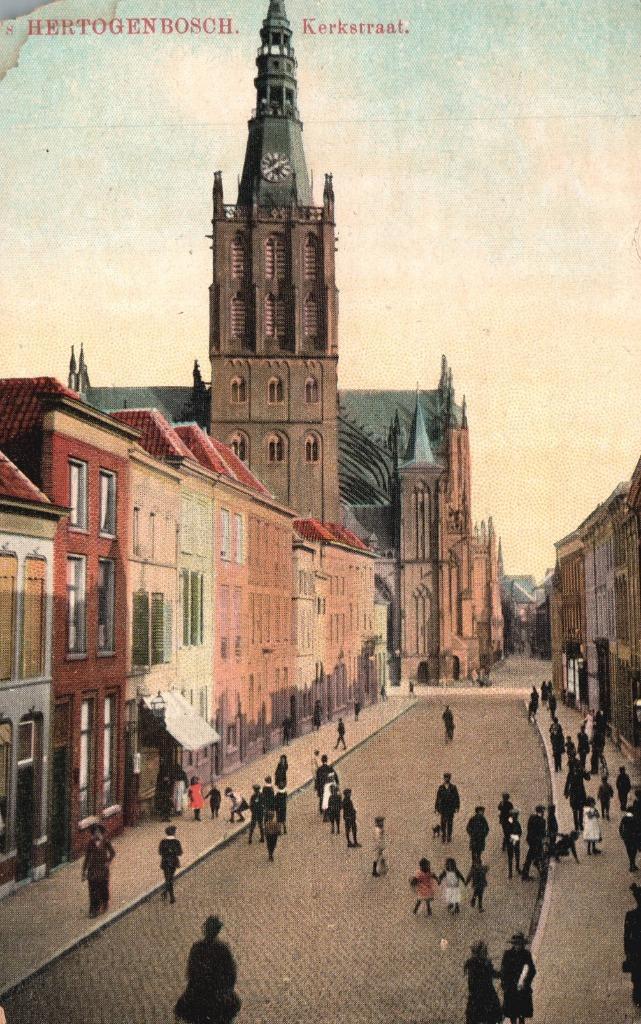 's-Hertogenbosch Kerkstraat  130142, Verzamelen, Ansichtkaarten | Nederland, Ongelopen, Noord-Brabant, Verzenden