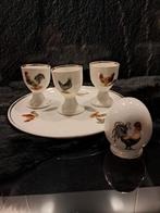 Vintage. Porseleinen eierdopjes en zout setje., Ophalen of Verzenden