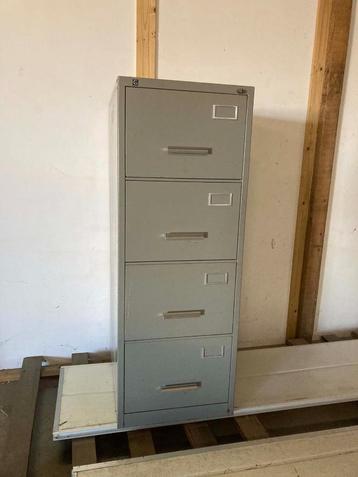 Vintage Gispen archiefkast grijs 4 laden beschikbaar voor biedingen
