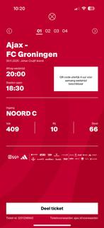 Kaartjes Ajax Groningen, Tickets en Kaartjes, Losse kaart, Drie personen of meer, November