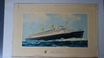 Afbeelding uit 1953 van stoomschip Nieuw Amsterdam, Antiek en Kunst, Ophalen