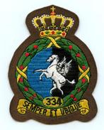 KLu luchtmacht patch 334 squadron F-50 / C-130 Eindhoven, Embleem of Badge, Nederland, Luchtmacht, Ophalen of Verzenden