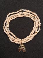 armbandjes lichtroze goudkleurige kraaltjes blaadjes, Sieraden, Tassen en Uiterlijk, Armbanden, Overige materialen, Overige kleuren