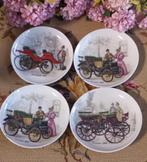 Set van 4  petit-four schaaltjes, oude auto's, Bavaria, Ophalen of Verzenden
