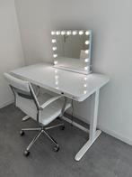 Te koop verstelbare make-up tafel met spiegel en stoel, Ophalen, 50 tot 100 cm, Zo goed als nieuw, Minder dan 100 cm