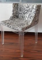Vintage zwart witte mademoiselle Kartell stoel, Ophalen of Verzenden, Gebruikt, Wit, Eén